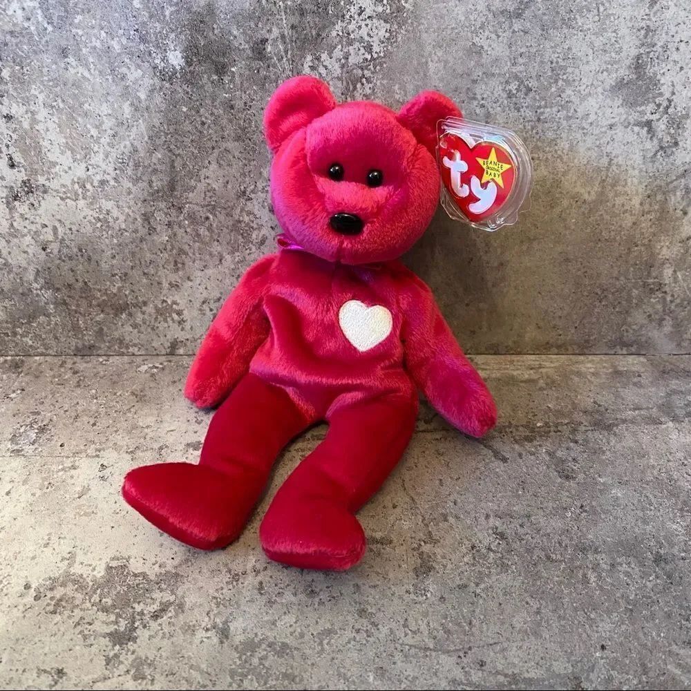 Ty Beanie Baby Valentina Bear Pink Valentine’s Day 1998 NEW Vintage